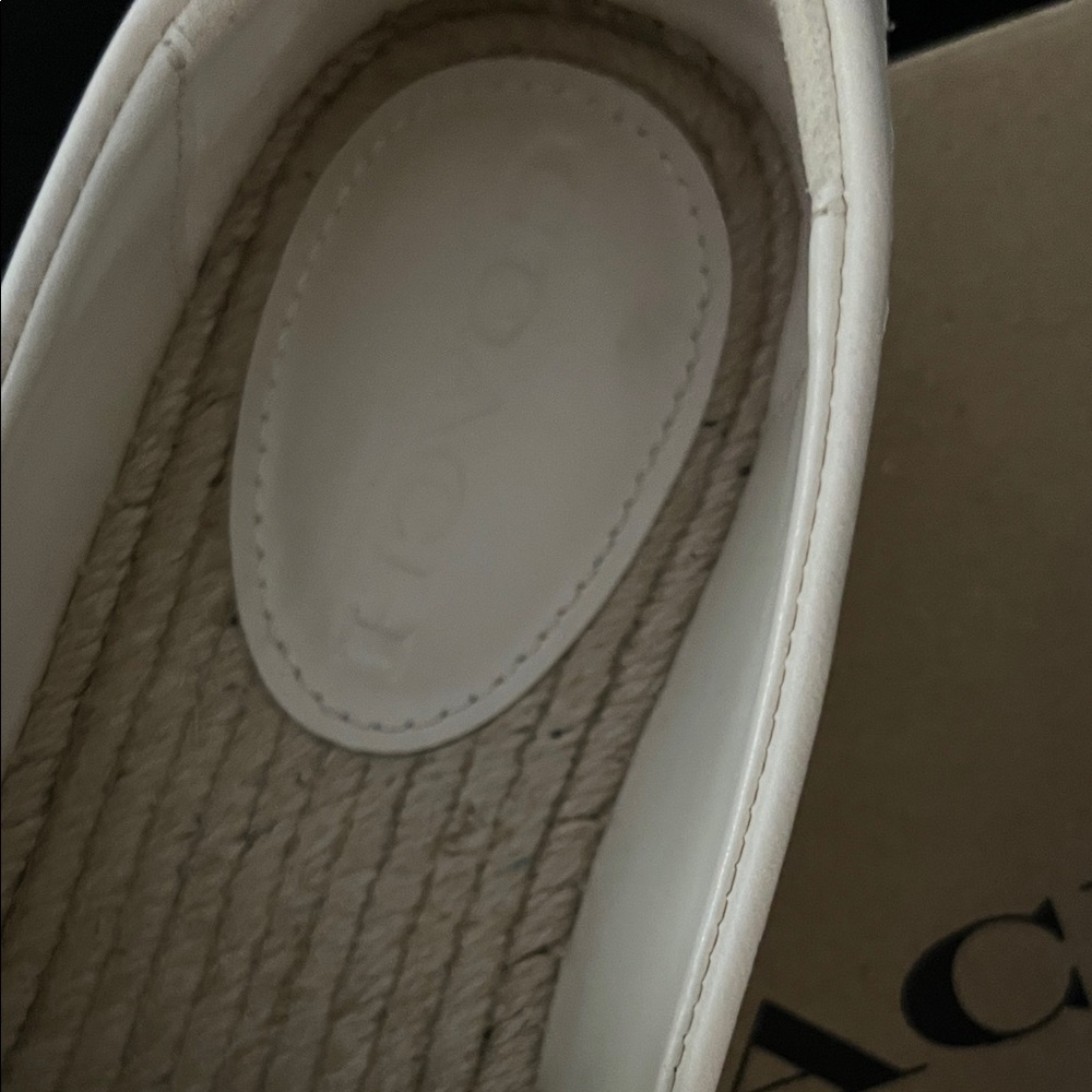 Coach Cream Leather Loafers - Picture 4 of 6